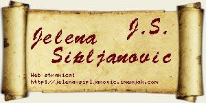 Jelena Sipljanović vizit kartica